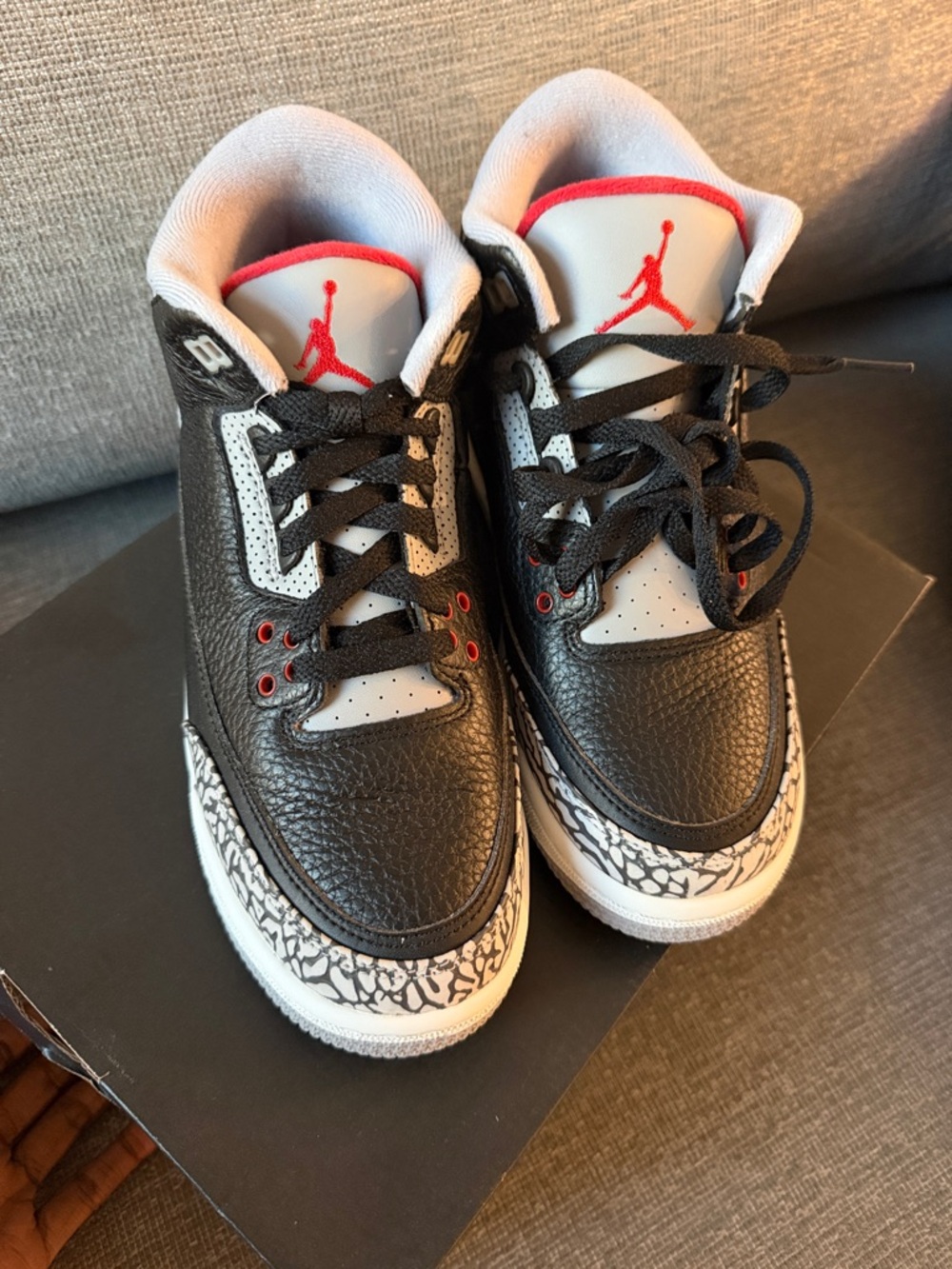Jordan Kids' Retro 3 Sneakers - Black/White/Red